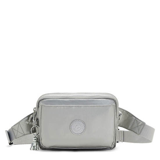 Kipling Abanu Multi Metallic Convertible Crossbody Bag Väska Silver | SE 1176KO